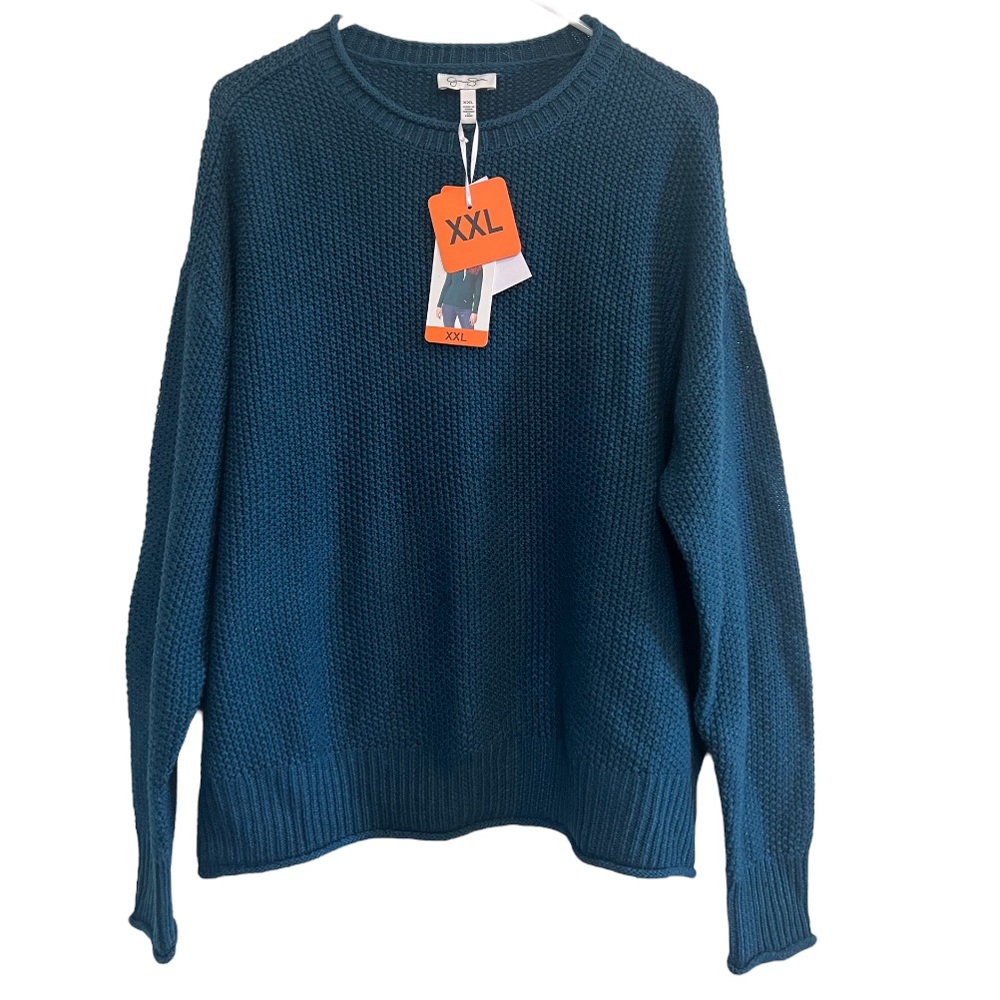Jessica Simpson Teal knitted sweater NWT